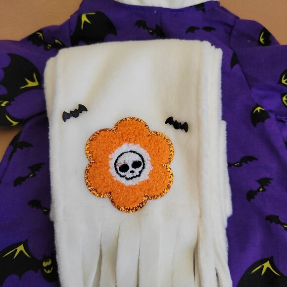 Spooky Bats 2pc Halloween Outfit/scarf set for 11" Mattel Child Grogu Yoda dolls - Picture 4 of 7